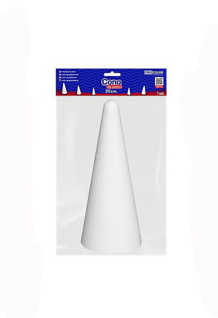 Piepschuim kegel wit D11*30cm