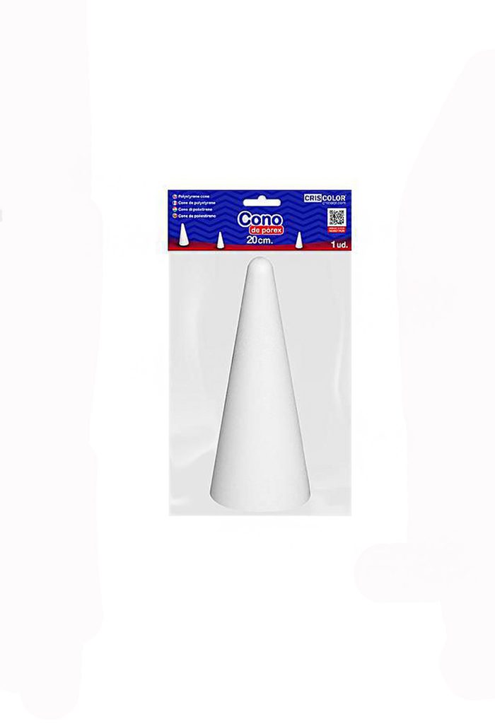 Piepschuim kegel wit 20cm