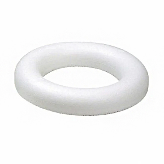 Piepschuim krans vlak D15cm
