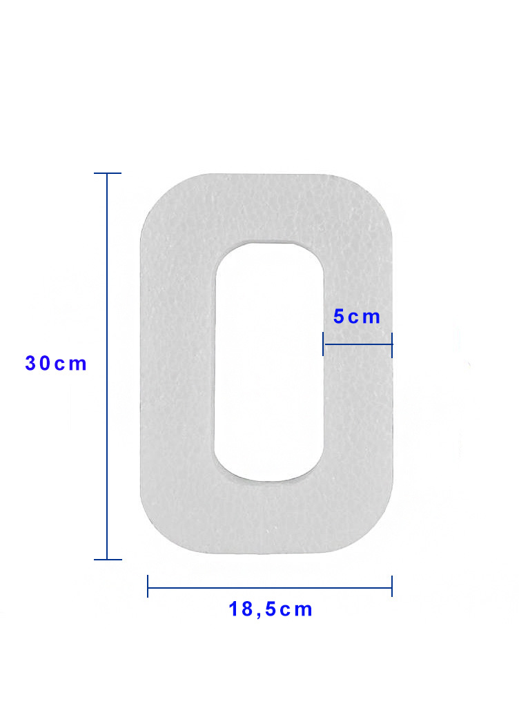 Piepschuim letter O 30cm