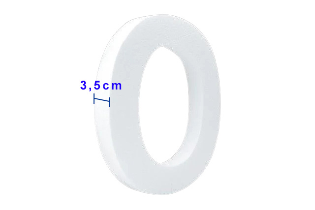 Piepschuim letter O 30cm