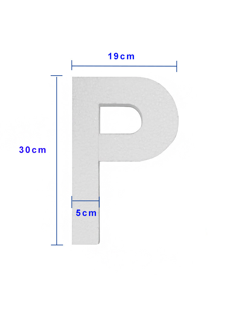Piepschuim letter P 30cm