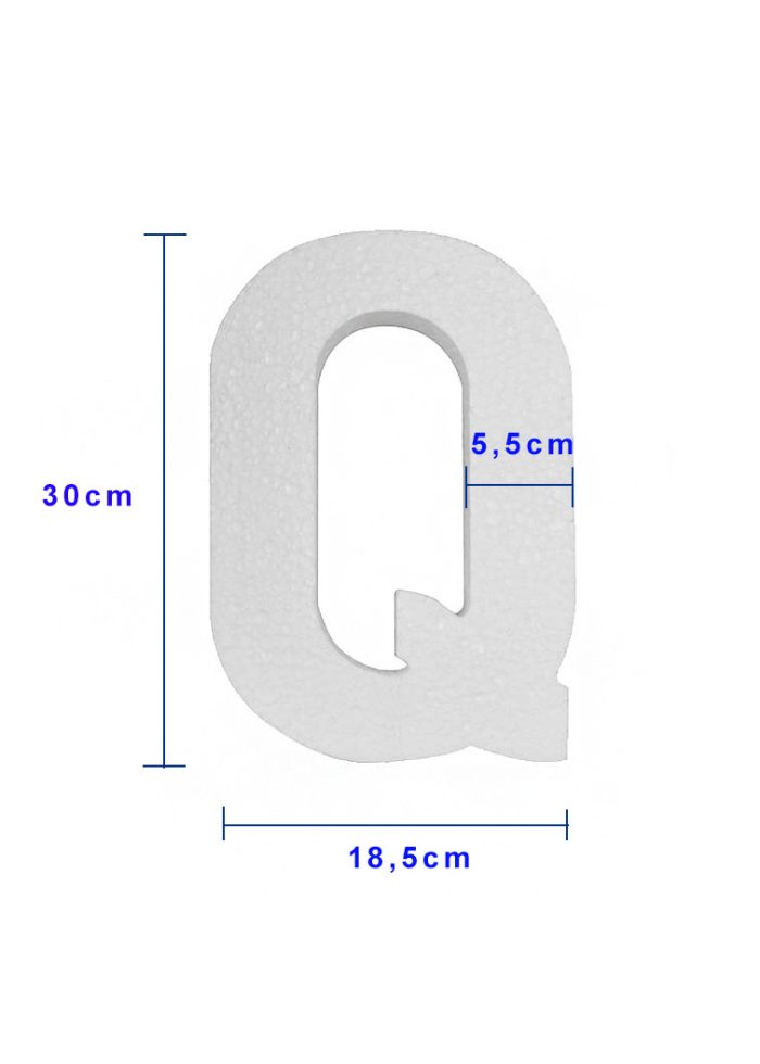 Piepschuim letter Q 30cm