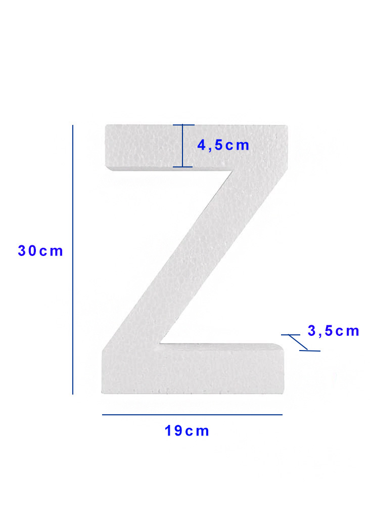 Piepschuim letter Z 30cm