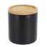 Wattenhouder polyresin bamboe zwart naturel
