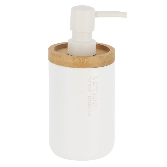 Zeepdispenser polyresin wit naturel 280ml