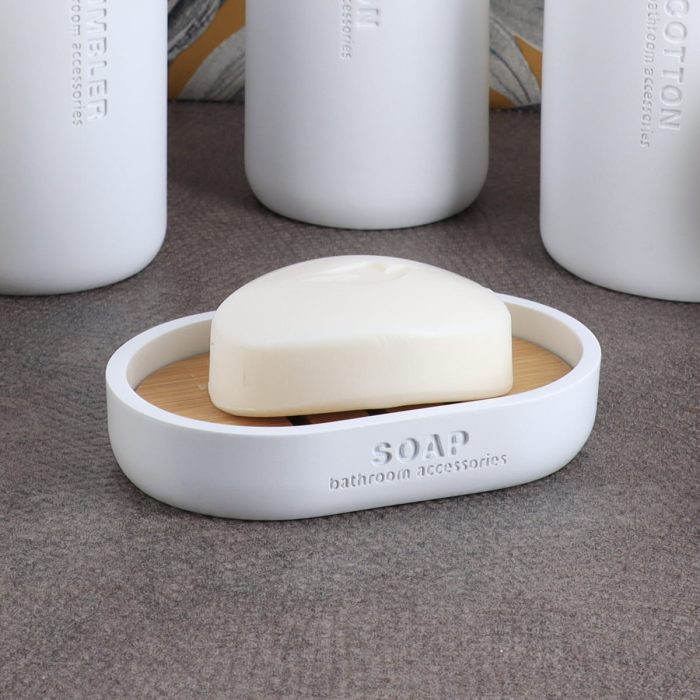 Zeephouder polyresin wit naturel