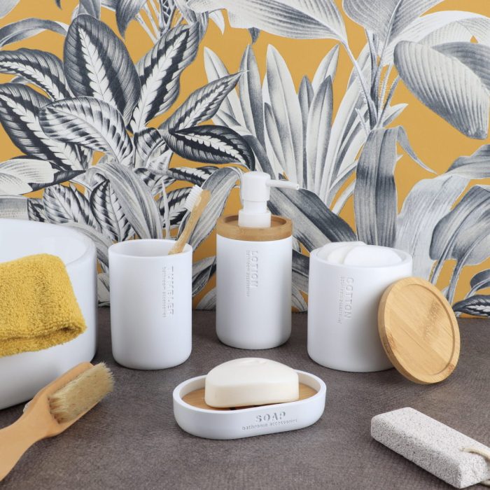 Zeephouder polyresin wit naturel