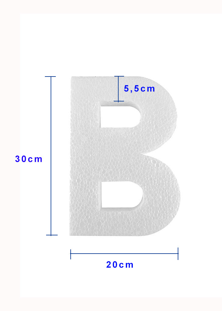 Piepschuim letter B 30cm