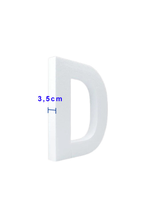 Piepschuim letter D 30cm