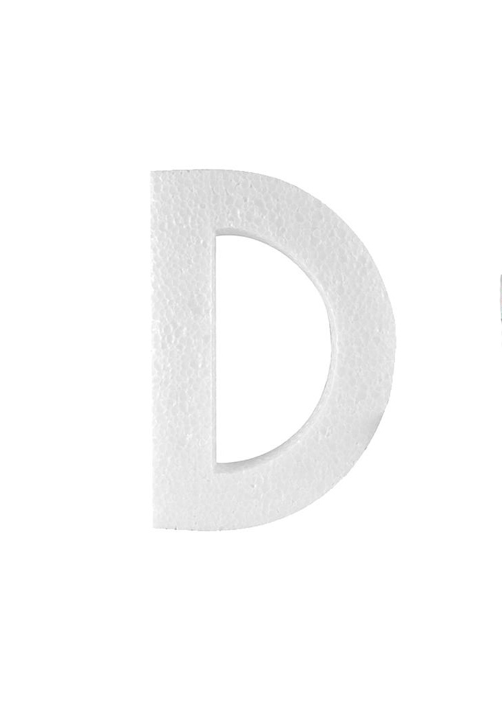 Piepschuim letter D 30cm