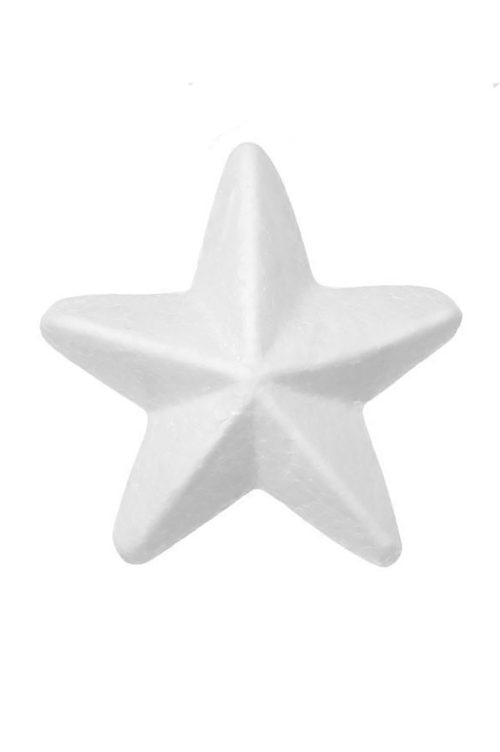 Piepschuim ster wit 10*10cm