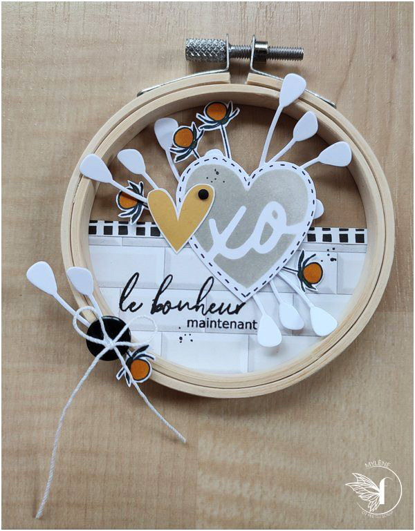 Borduurring hout D36cm