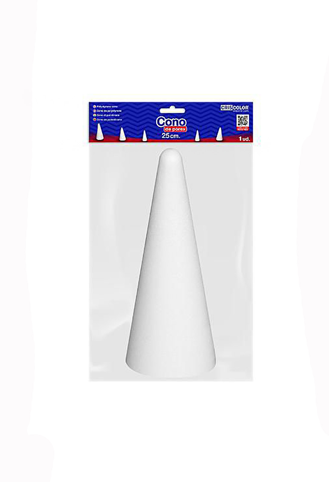 Piepschuim kegel wit 25cm