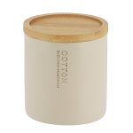 Wattenhouder polyresin bamboe beige naturel