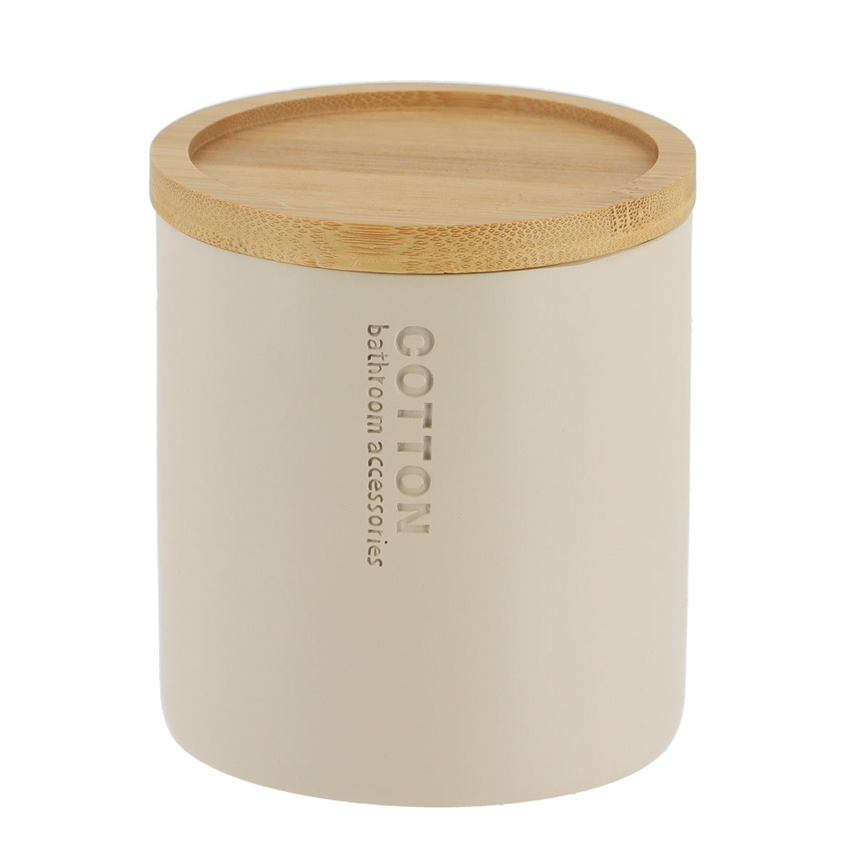 Wattenhouder polyresin bamboe beige naturel