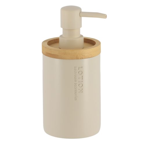 Zeepdispenser polyresin beige naturel 280ml