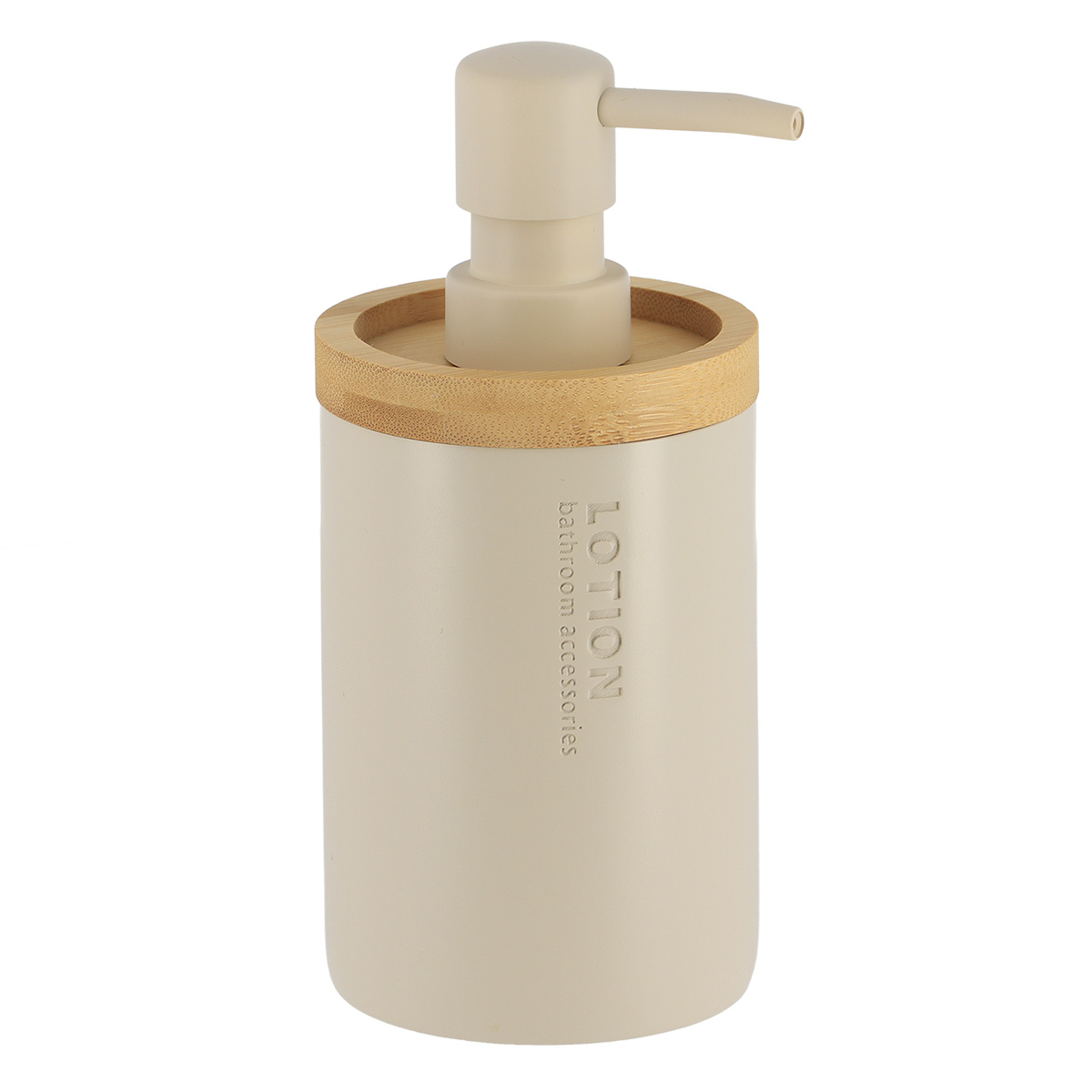 Zeepdispenser polyresin beige naturel 280ml
