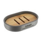 Zeephouder polyresin grijs naturel