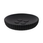 Zeephouder geribbeld polyresin zwart