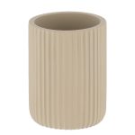 Badkamerbeker geribbeld polyresin taupe 360ml