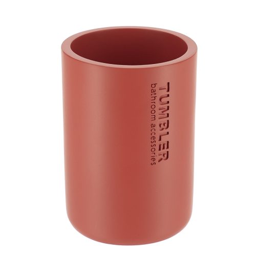 Badkamerbeker polyresin terracotta 330ml