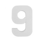 Piepschuim cijfer 9 (30cm)