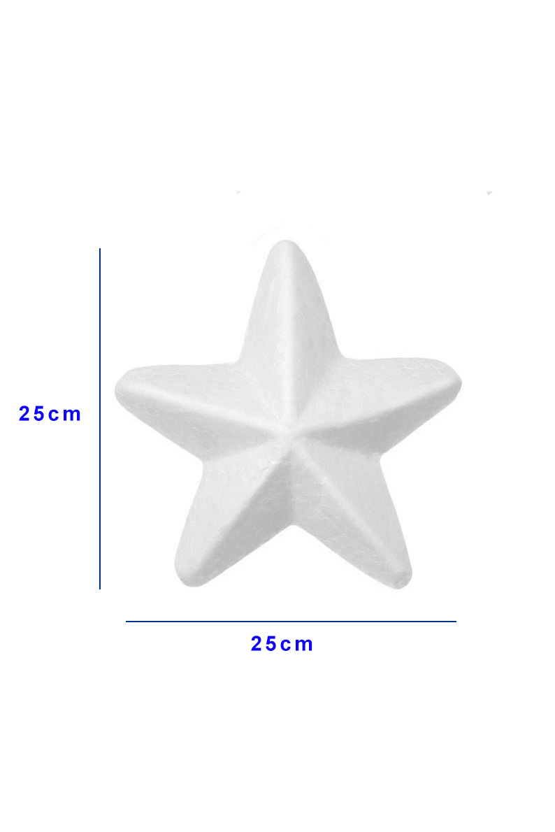 Piepschuim ster wit 25*25cm