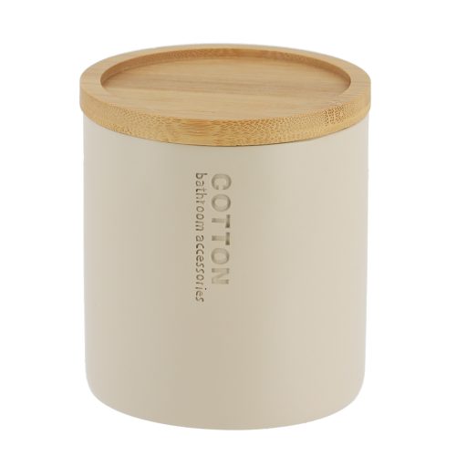 Wattenhouder polyresin bamboe beige naturel