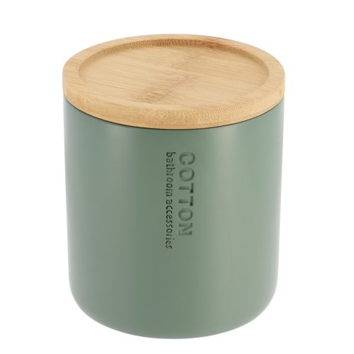 Wattenhouder polyresin bamboe kakigroen naturel