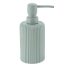 Zeepdispenser geribbeld polyresin Eucalyptus-groen 230ml