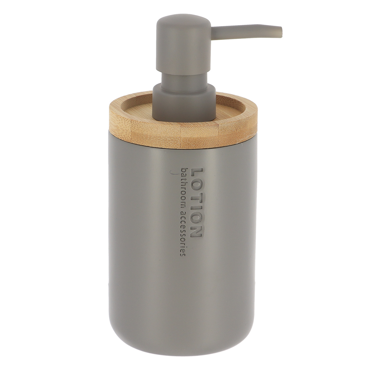 Zeepdispenser polyresin grijs naturel 280ml