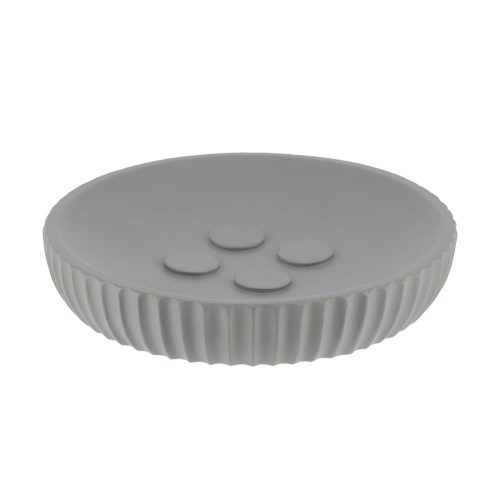 Zeephouder geribbeld polyresin grijs