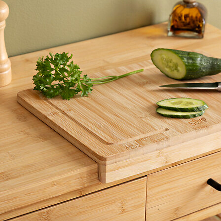Bamboe snijplank met stoprand 35x24x4cm