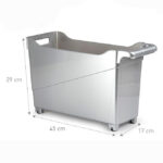 Opbergbox met wieltjes 45x17x29cm