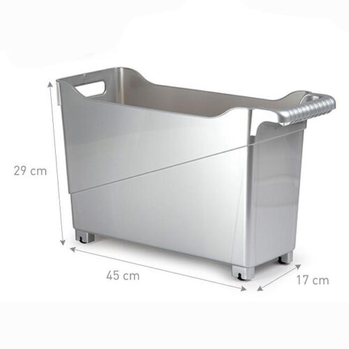 Opbergbox met wieltjes 45x17x29cm