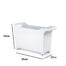 Opbergbox met wieltjes wit 45x17x29cm
