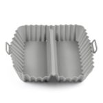Bakvorm airfryer siliconen 2-compartiment 20x20x5cm
