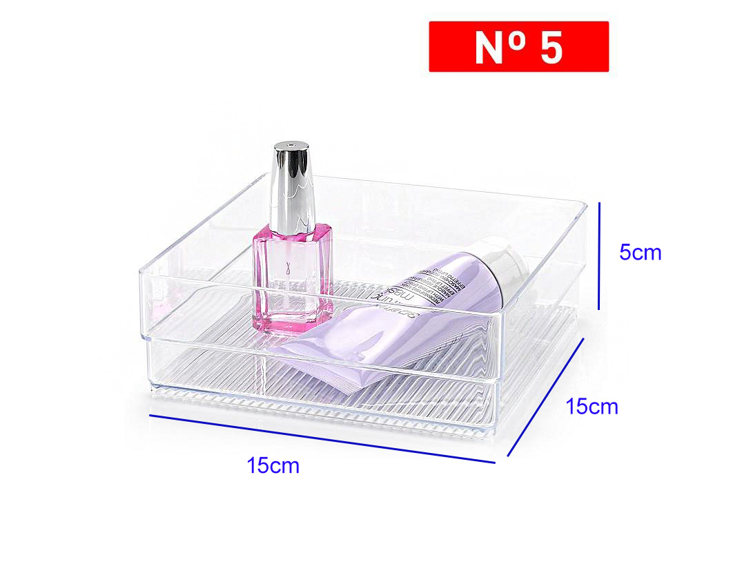 Lade organizer kunststof 15x15x5cm