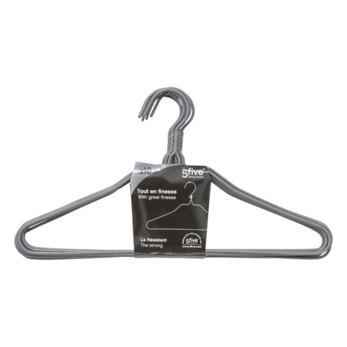 Metalen kleerhanger grijs 10st