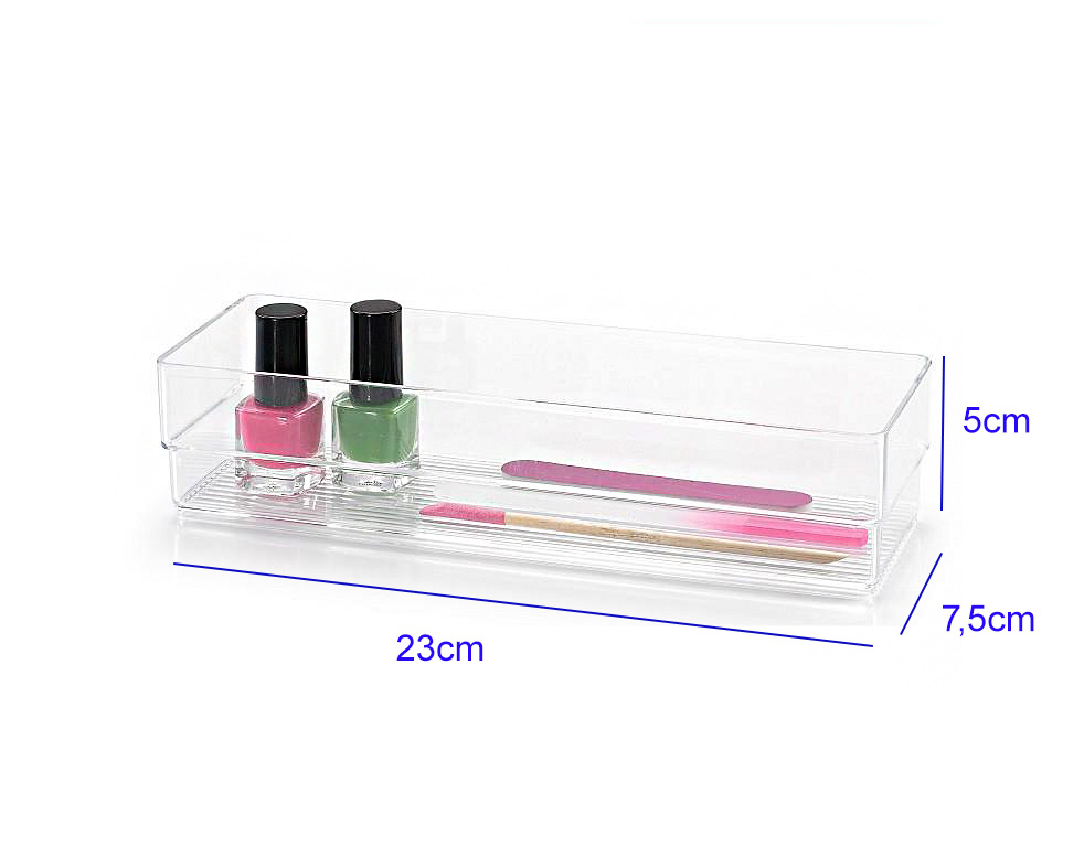 Multifunctionele organizer transparant 23*7,5*5cm