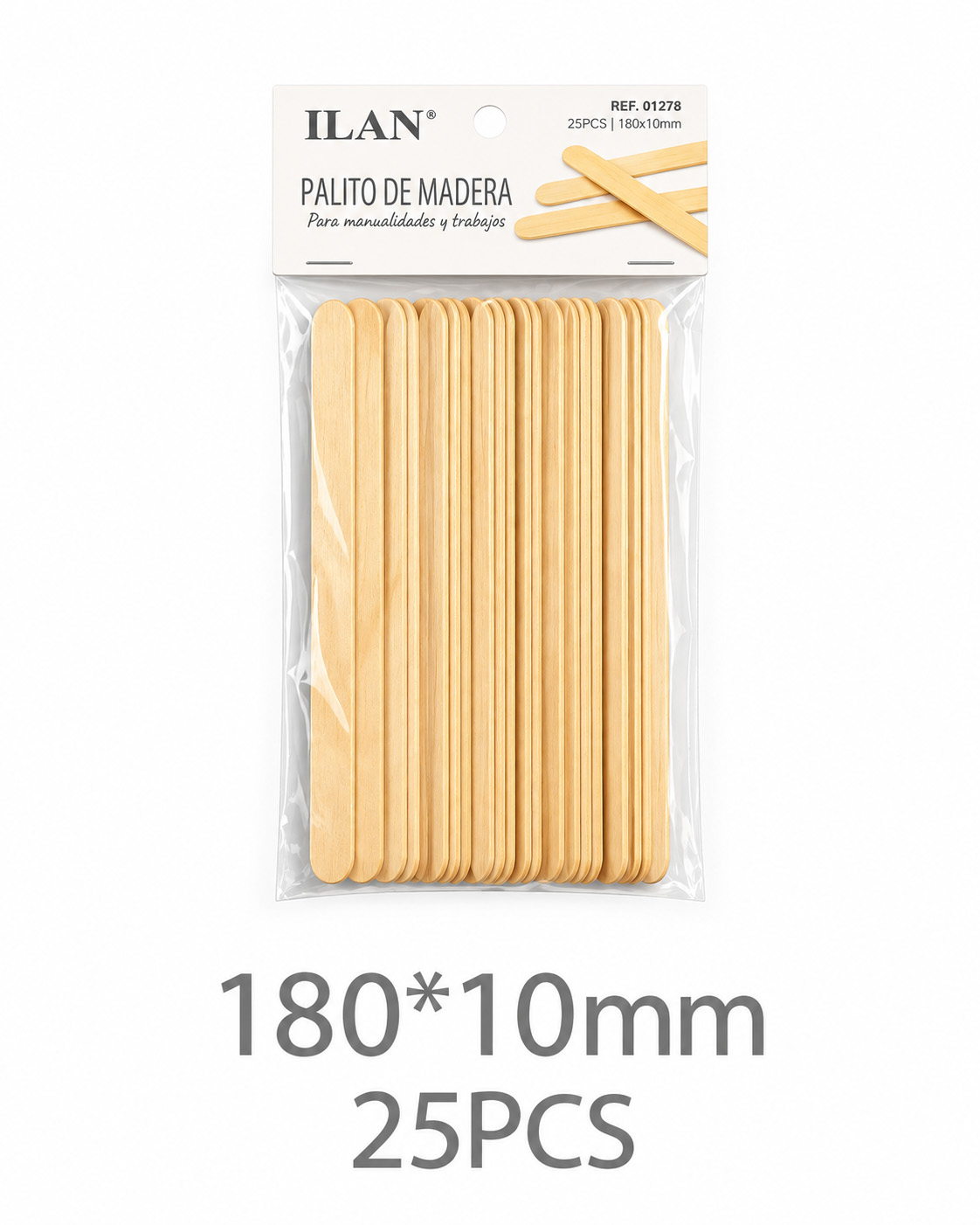 Houten knutselstokjes 180x10x2mm