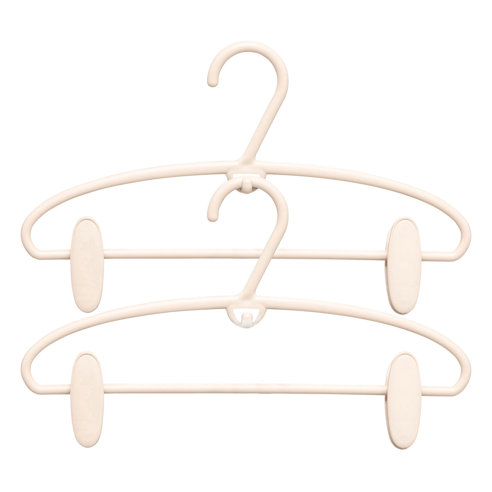 Kledinghangers met clips kunststof 34,4cm 4st