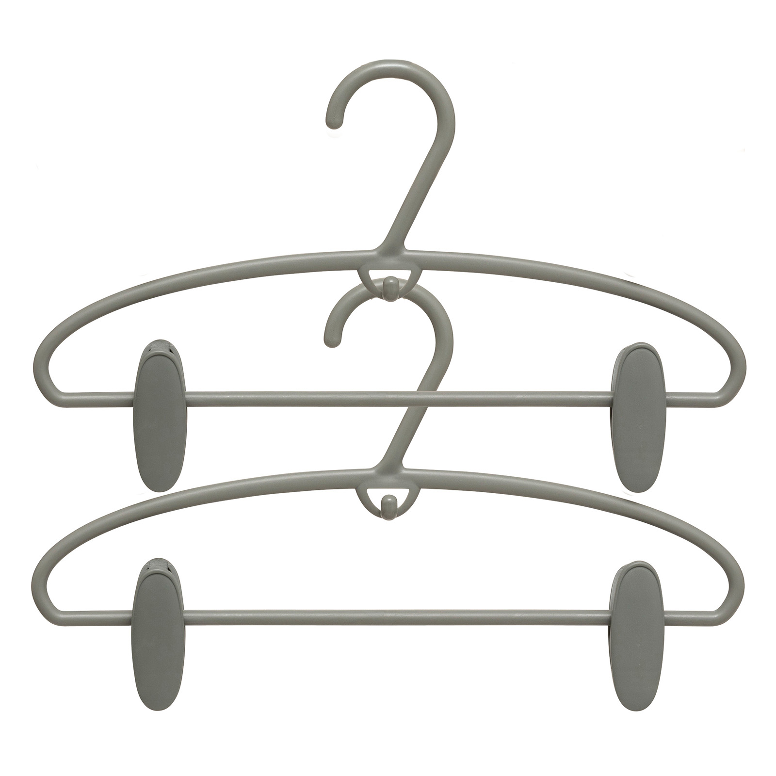 Kledinghangers met clips kunststof 34,4cm 4st