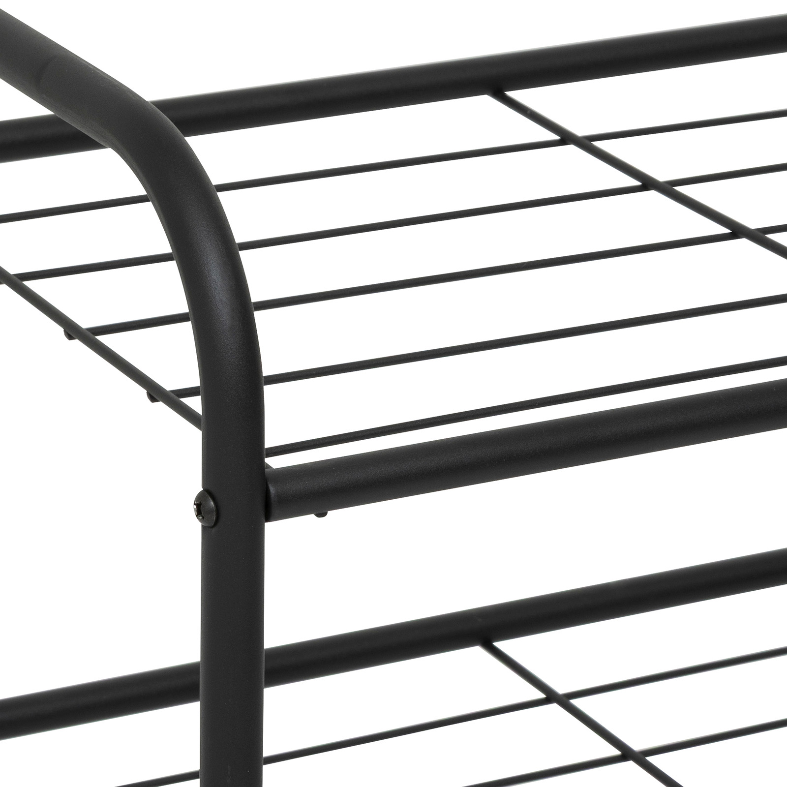 Schoenenrek metaal zwart 4 etages 71 × 31 × 74 cm
