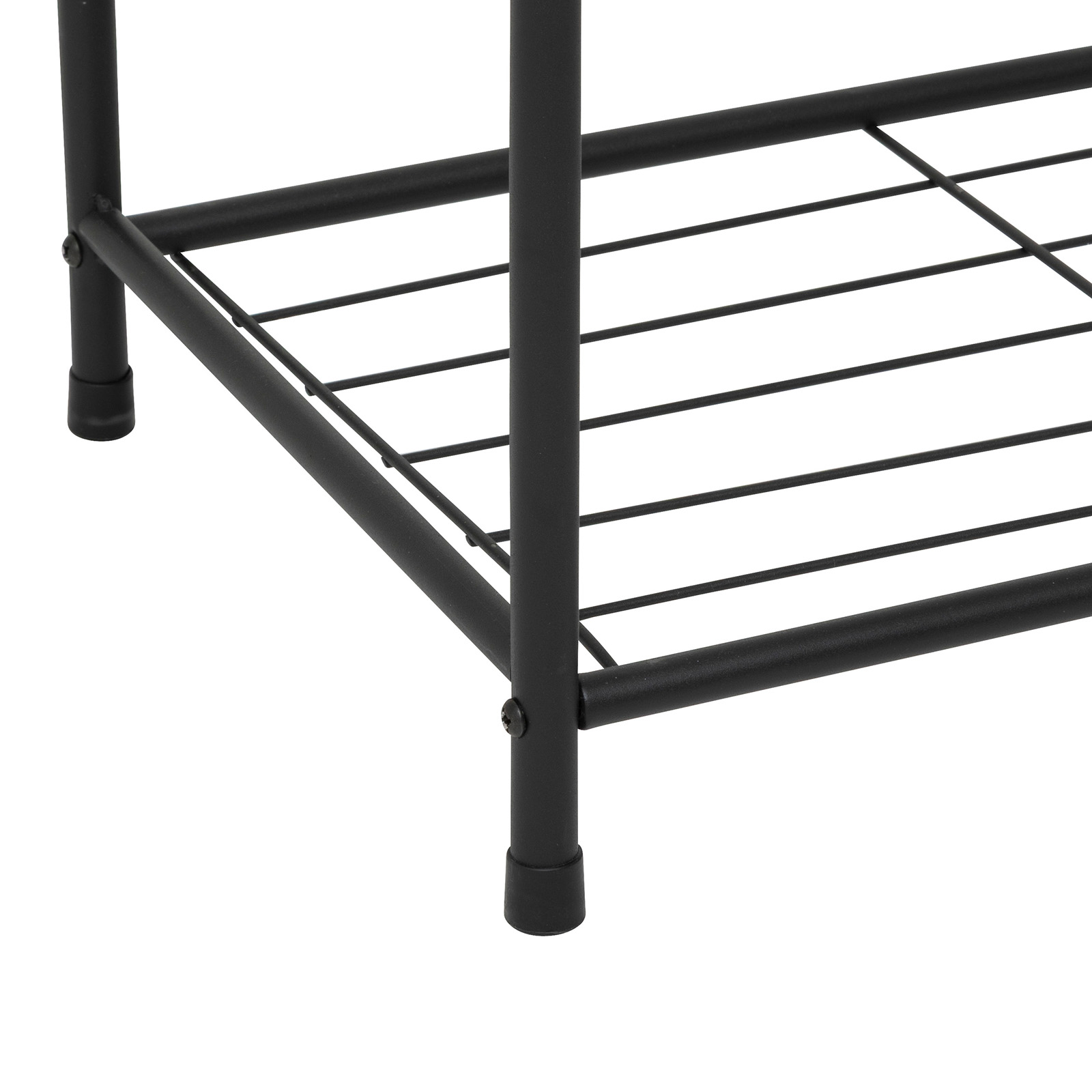 Schoenenrek metaal zwart 4 etages 71 × 31 × 74 cm