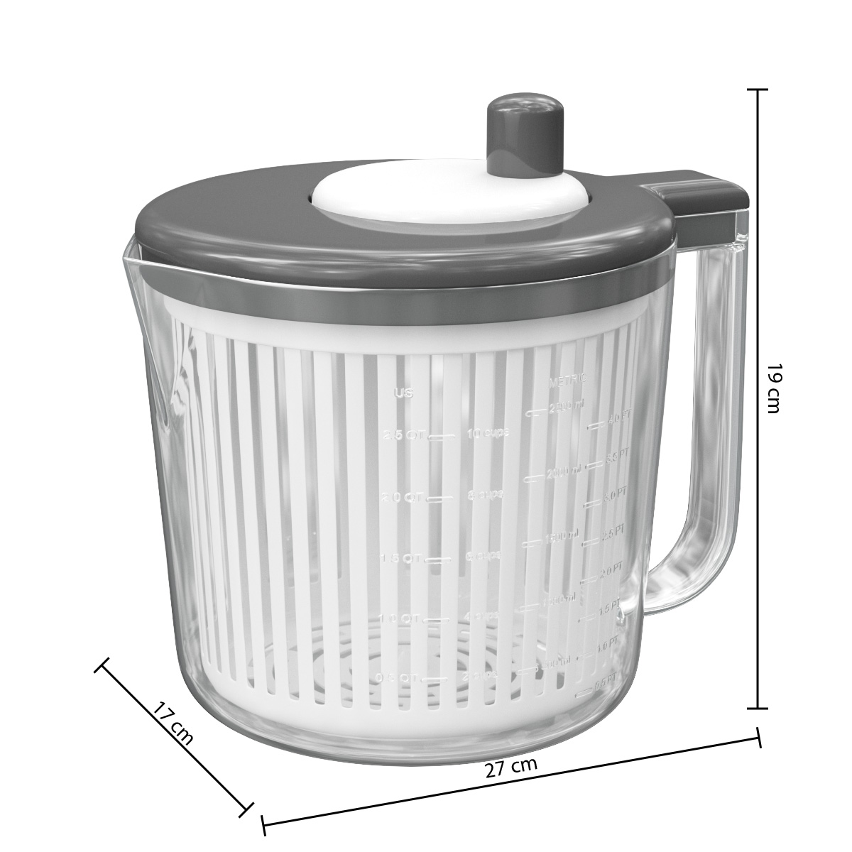 Slacentrifuge 2,5Lr – 2-in-1 met maatverdeling