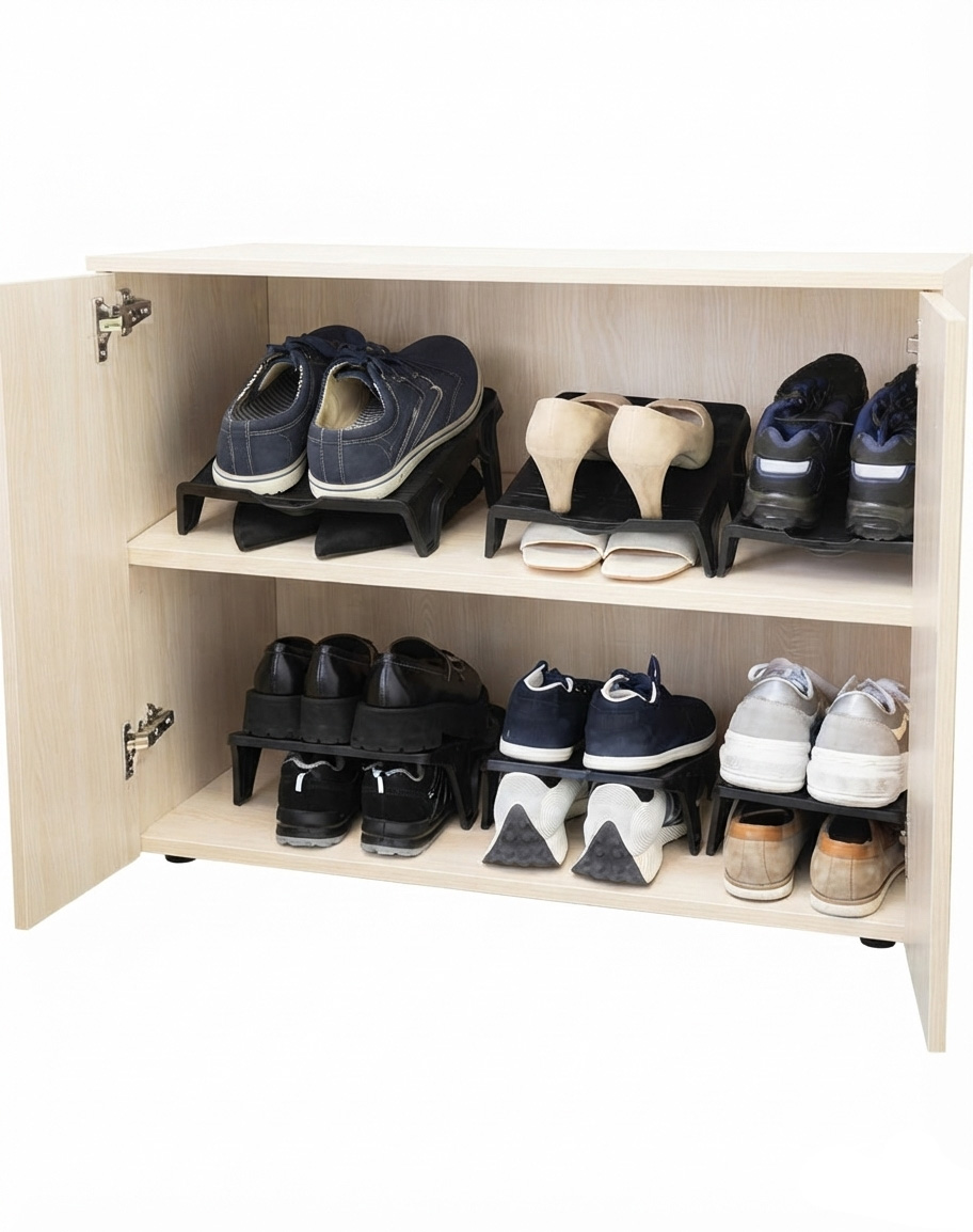 Stapelbare schoenenorganizer voor 2 paar 25 × 26,5cm